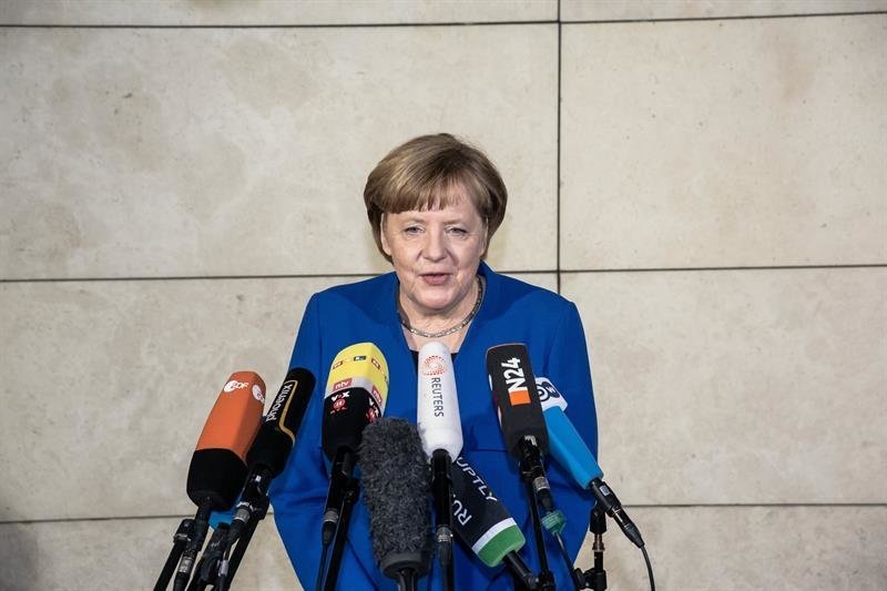 La canciller alemana y líder de la Unión Cristianodemócrata (CDU), Angela Merkel