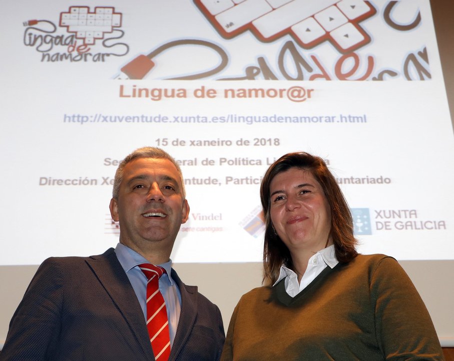 Valentín García e Cecilia Vázquez, titulares dos departamentos que convocan o concurso.