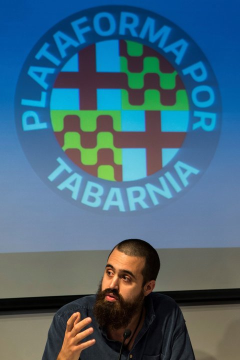 El portavoz de &#34;Tabarnia&#34;, Jaume Vives, en la presentación.