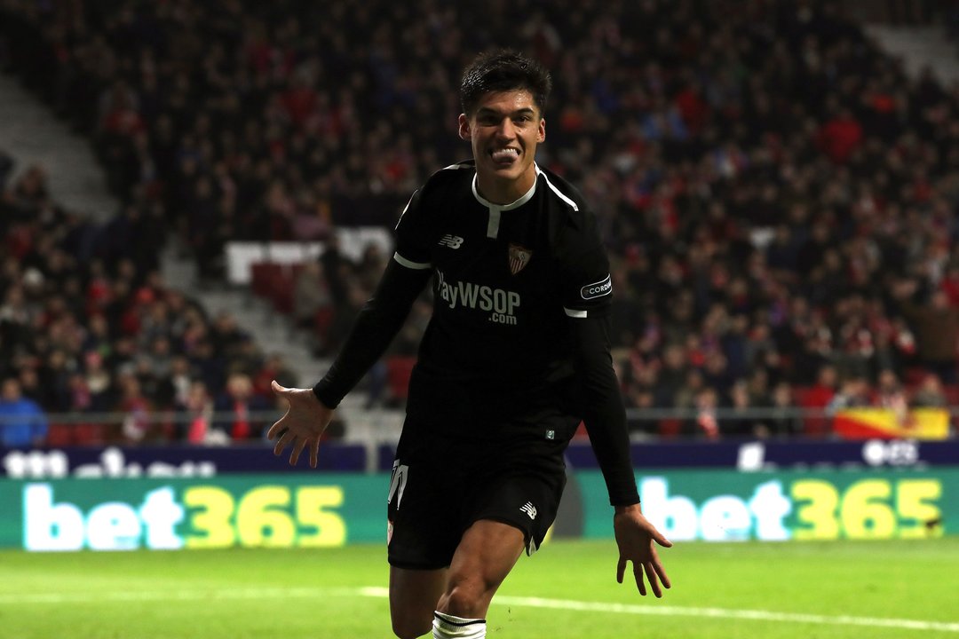 El argentino Correa fue el autor del gol que certificó la remontada del Sevilla ayer en el Wanda.