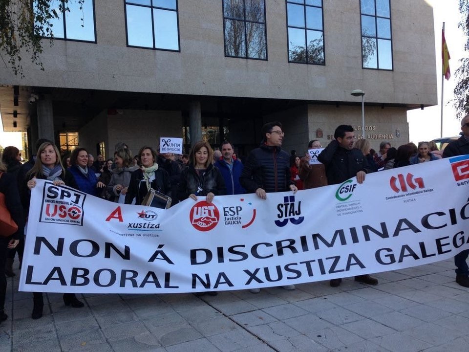 Protestas en noviembre y diciembre ante los juzgados de Vigo.