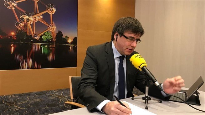 El cabeza de lista de JuntsxCat, Carles Puigdemont