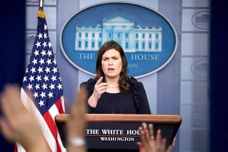 La secretaria de prensa de la Casa Blanca, Sarah Huckabee Sanders