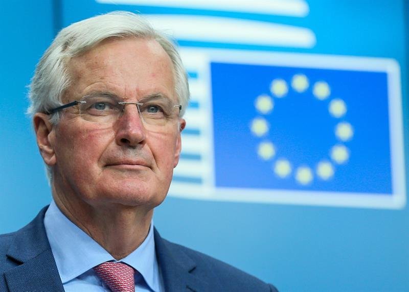El negociador jefe de la Unión Europea para el &#34;brexit&#34;, Michel Barnier, en su rueda de prensa.