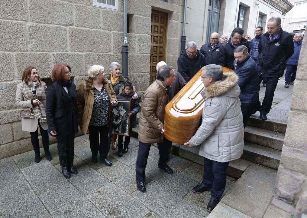 Luis Cid Pérez &#39;Carriega&#39; fue enterrado ayer en el panteón familiar de Allariz, donde falleció el lunes.