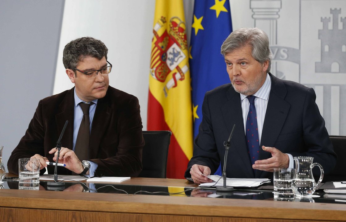Nadal y Méndez de Vigo, durante la rueda de prensa posterior a la reunión del Consejo de Ministros.