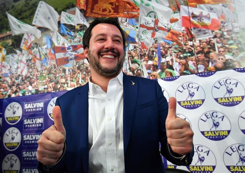 Mateo Salvini, candidato de la Liga Norte (LN) a las elecciones de Italia