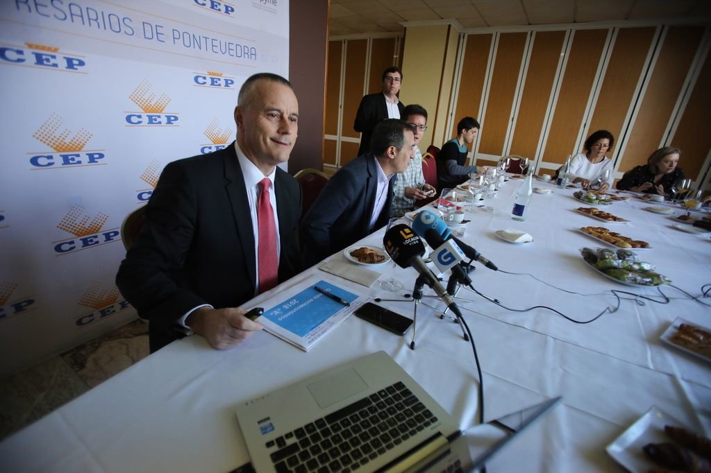 El presidente de la CEP, Jorge Cebreiros,reclama infraestructuras y rebaja de cotizaciones sociales.