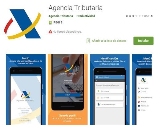 La 'app' de la Agencia Tributaria para la Renta