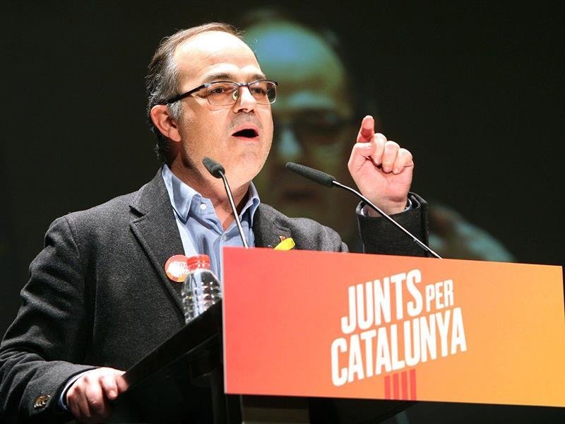 Jordi Turull, en un acto electoral del Junts per Catalunya, en diciembre de 2017.