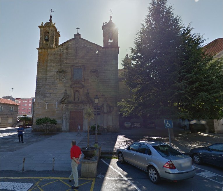 Iglesia parroquial de Santa Eulalia, en Vilagarcía, una de las que presentan simbología franquista.