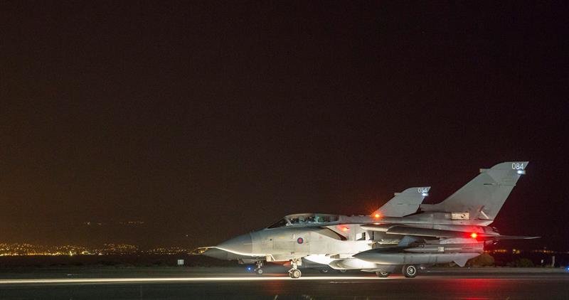 Cuatro RAF Tornado despegaron de la RAF Akrotiri para realizar ataques de precisión contra instalaciones sirias