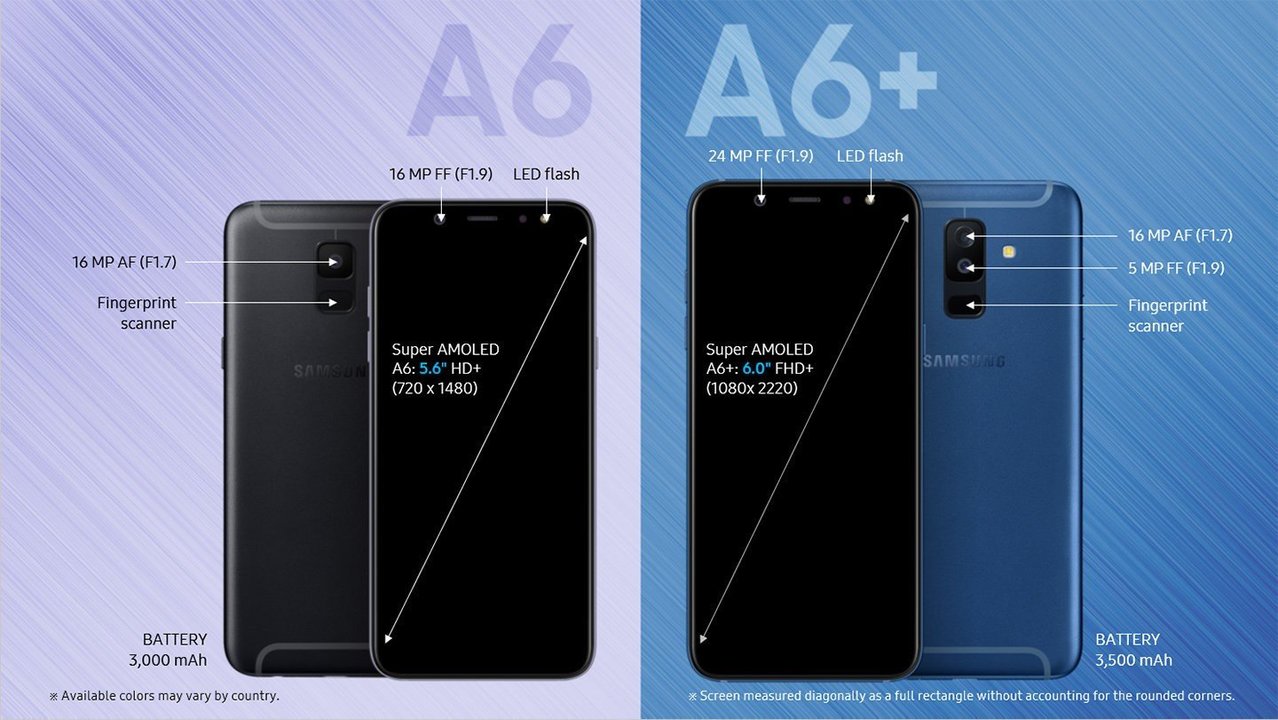 Samsung lanza sus Galaxy A6 y A6+