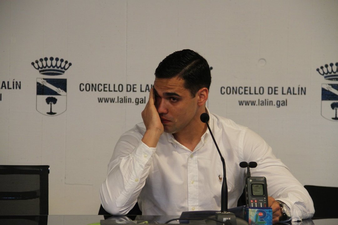 Pablo Cacheda, en el momento de anunciar su retirada.