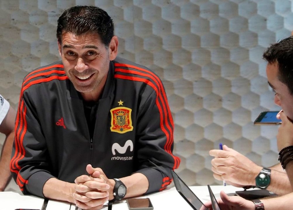 El entrenador de la selección española, Fernando Hierro
