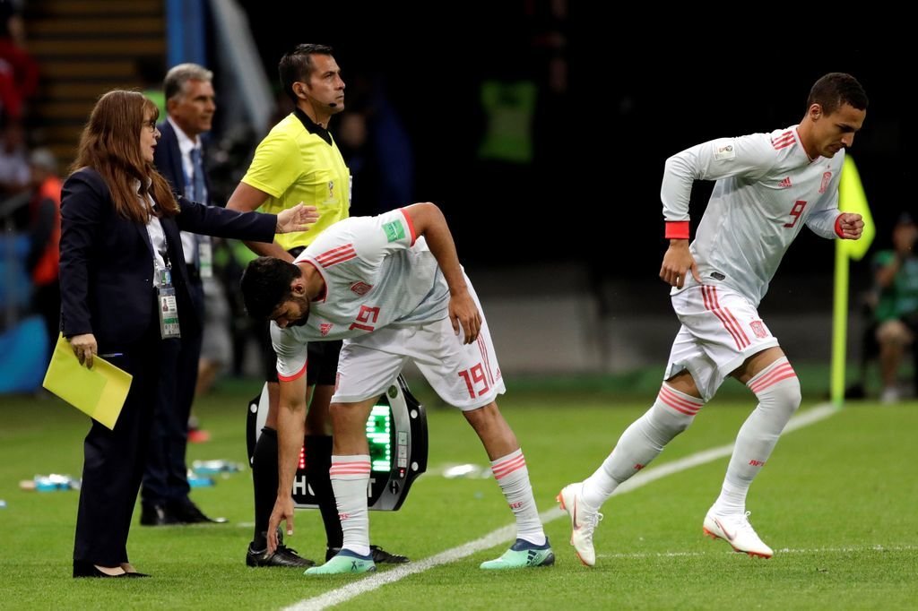 El momento exacto en el que Rodrigo debuta en el Mundial.