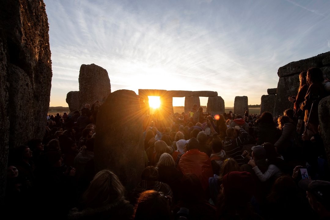 Amanecer del solsticio de verano, ayer en Stonehenge.
