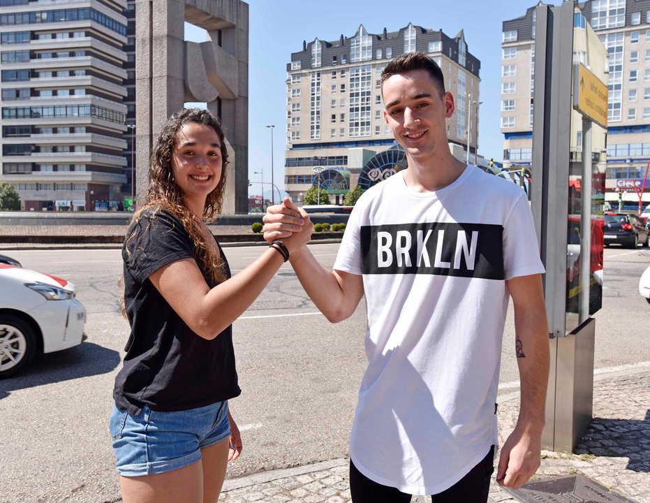 Sara y Gabriel, las promesas del voleibol de Vigo