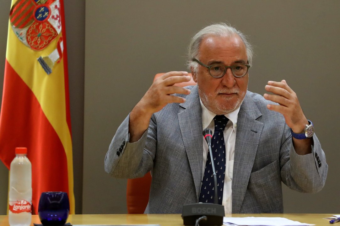 El director general de Tráfico, Pere Navarro, durante su comparecencia.