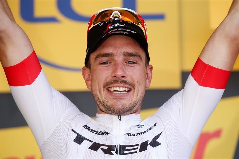 Degenkolb celebra emocionado su victoria de ayer en Roubaix.