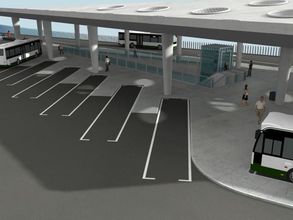 Una infografía de la futura estación de autobuses.