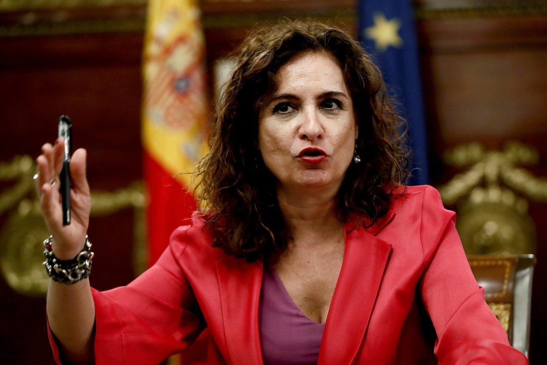 María Jesús Montero, ministra de Hacienda, durante una comparecencia reciente.
