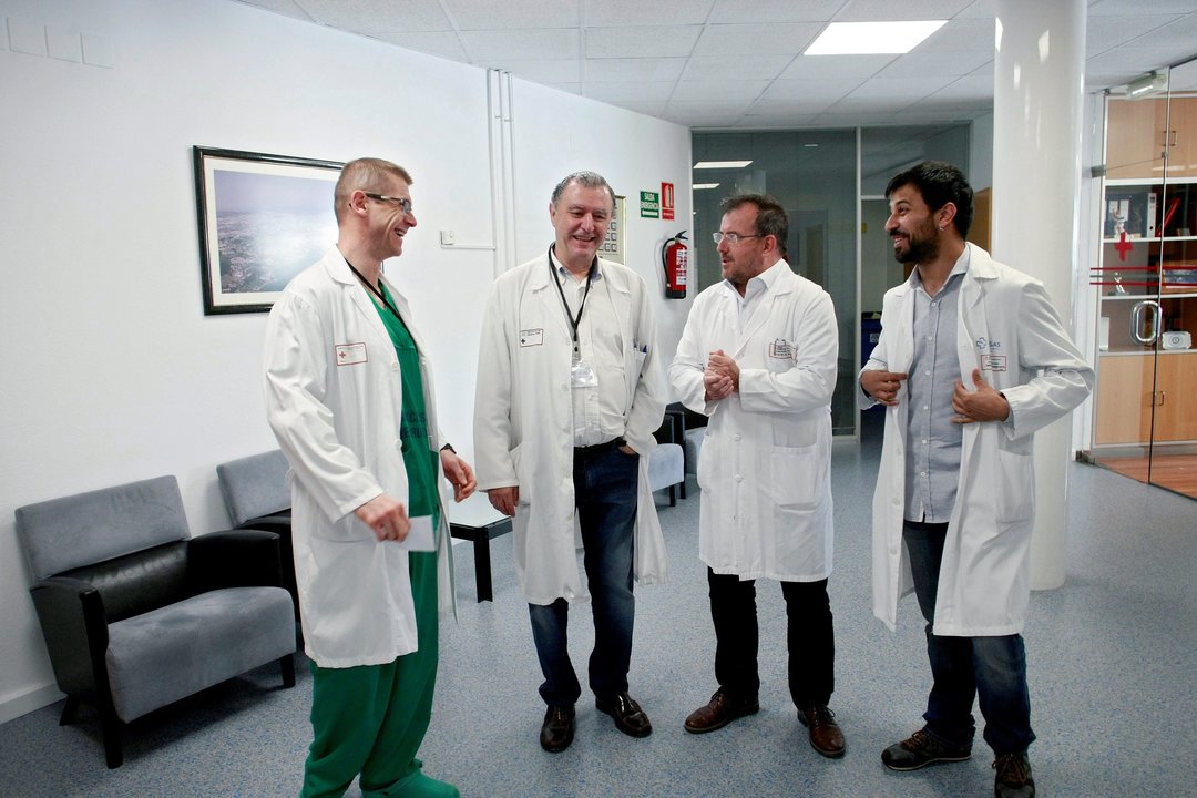 Los médicos Manuel Gómez, Antón Fernández, Fernando Mosteiro y Alejandro Montero Salinas.