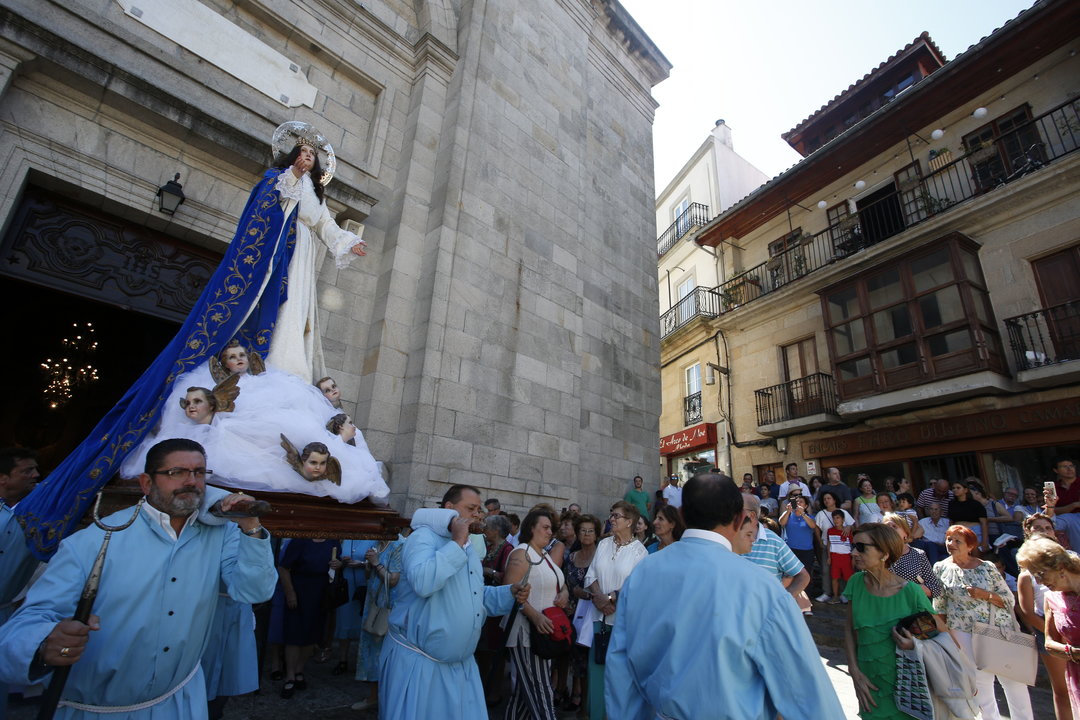 La procesión de Santa María se celebra en la Concatedral de Vigo, en el Casco Vello.