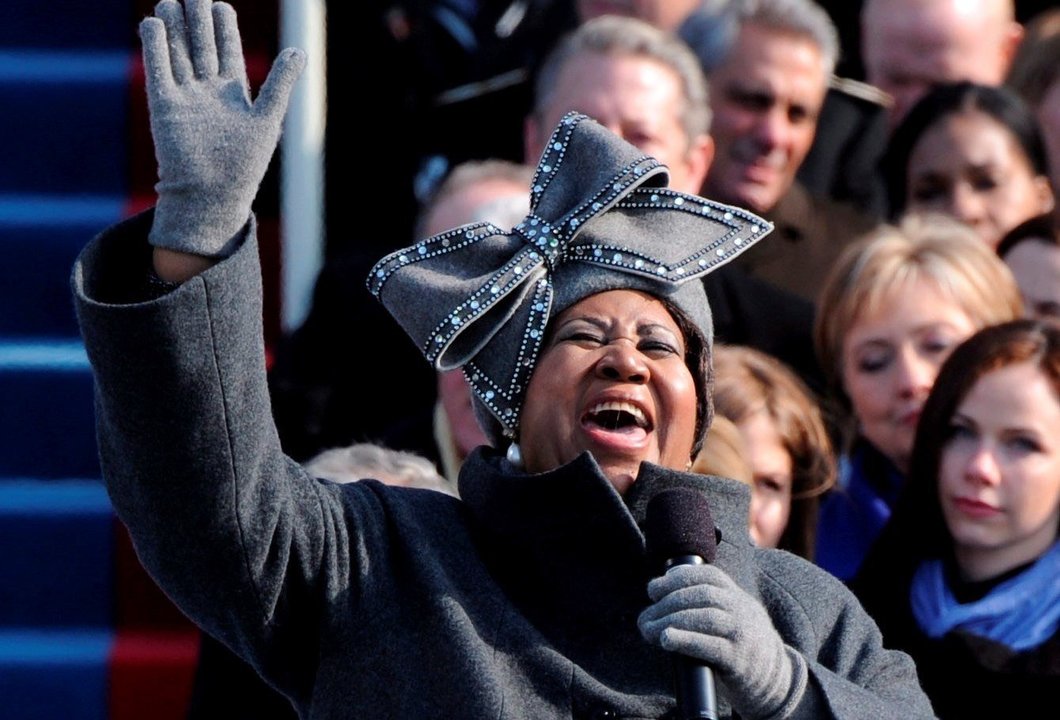 Aretha Franklin cantando a Obama.