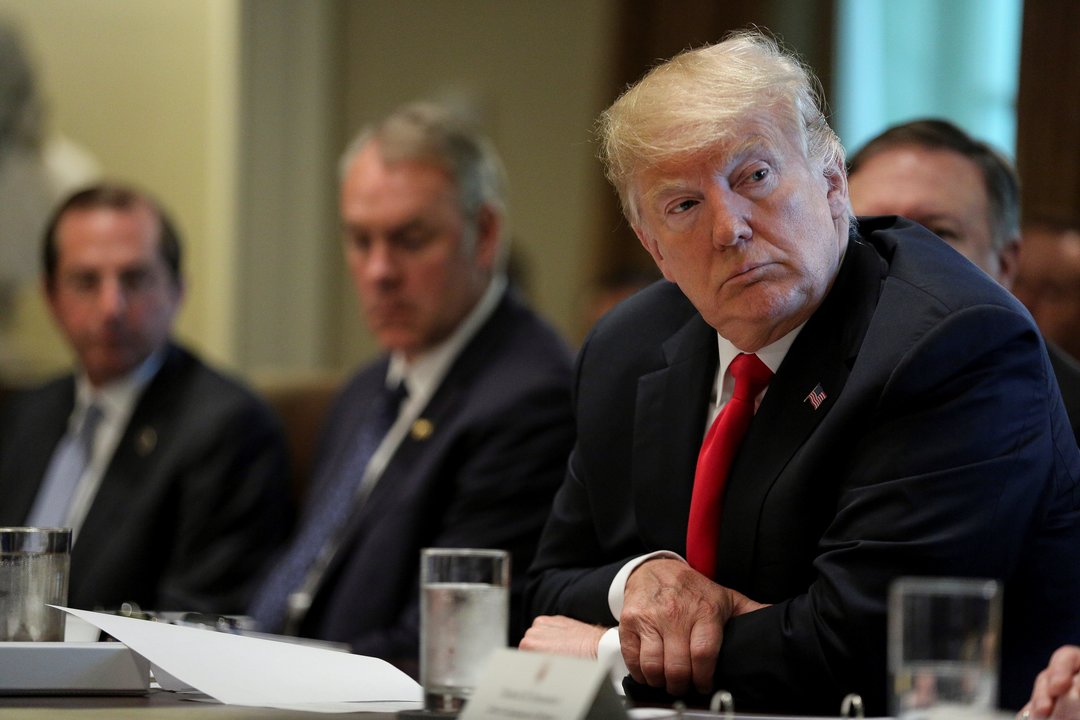 El presidente de EEUU Donald Trump durante una reunión de su gabinete en la Casa Blanca.