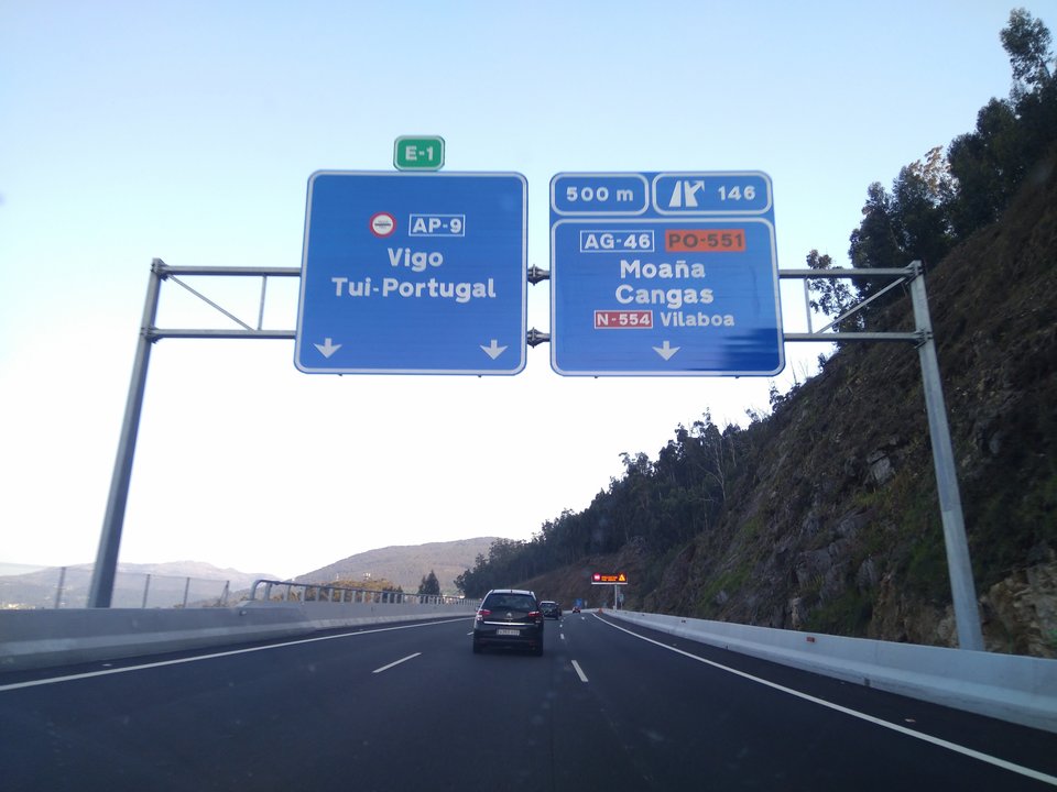 Tramo de la AP-9, autopista gallega gestionada por Audasa.