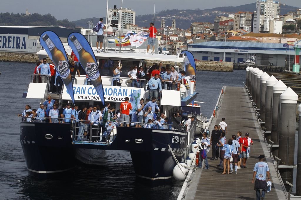 La peña Carcamáns ya fletó un catamarán para ir a Balaídos en 2012.