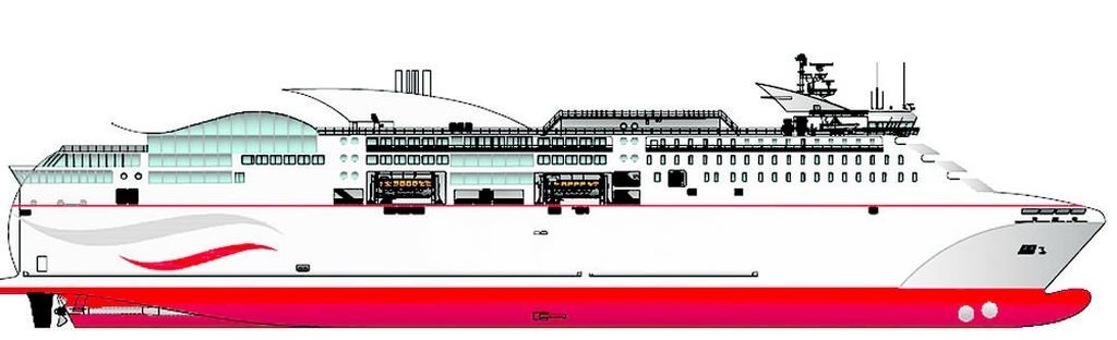 Recreación de cómo será el nuevo ferri que Barreras construirá para Naviera Armas, con la que tiene una relación histórica de construcción de sus buques.