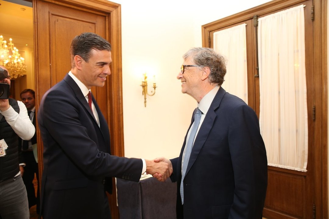 Pedro Sánchez, se ha reunido en Bruselas con el empresario e informático Bill Gates