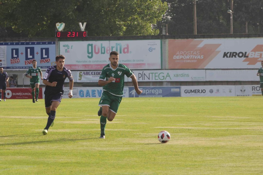 Silva, aquí ante el Valladolid B, fue el mejor de los verdes en Guijuelo.