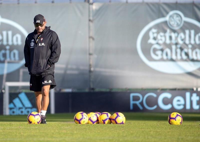 El argentino Antonio Mohamed dirigió este lunes el entrenamiento del Celta de Vigo