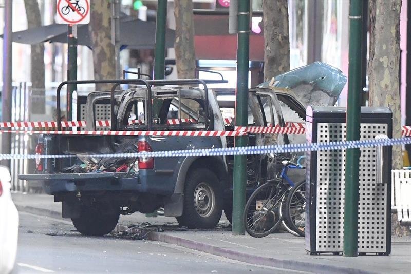 El coche empleado por el atacante de Melbourne.