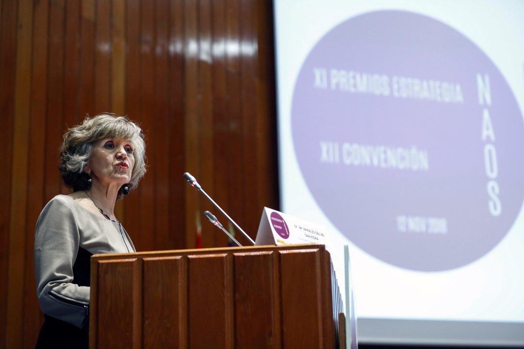 La ministra de Sanidad, María Luisa Carcedo, en la entrega del premio estrategia NAOS 2017.