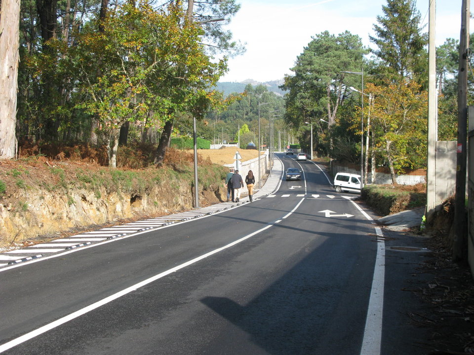 Una de las vías de acceso a Porto do Molle tras las obras.