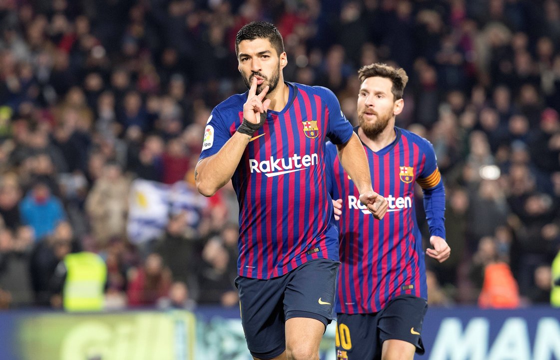 Messi y Suárez anotaron dos de los tres goles del Barcelona ayer ante el Leganés.