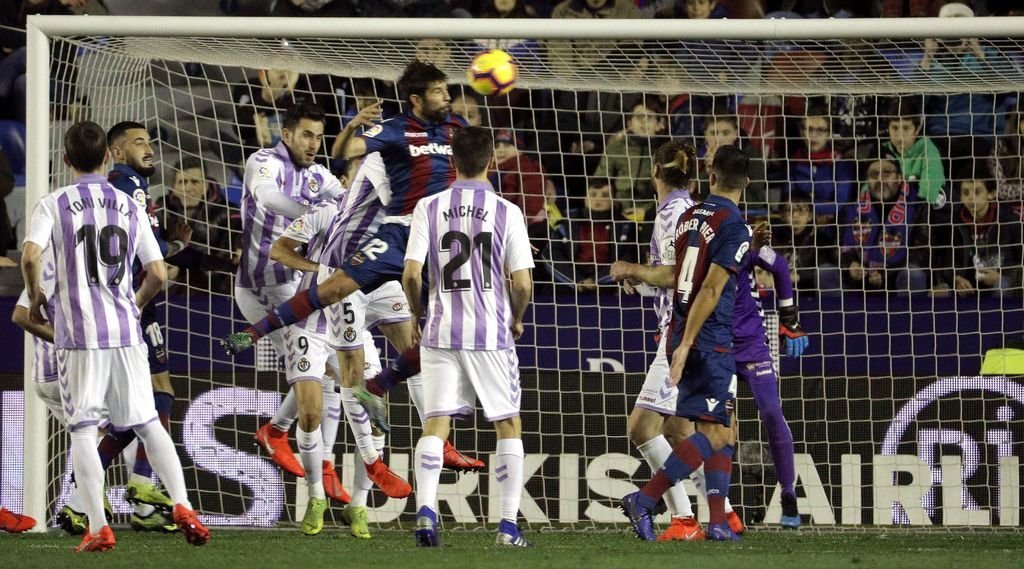 Imagen del último partido del Valladolid, ante el Levante.