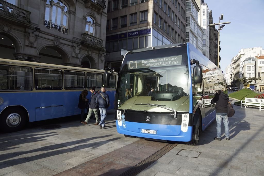 El autobús eléctrico comienza el período de pruebas por Vigo