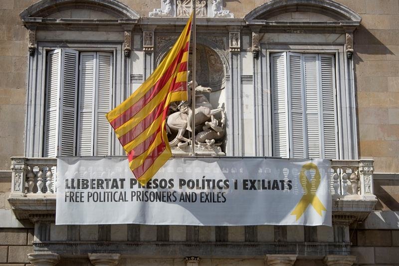 Vista de la fachada del Palau de la Generalitat