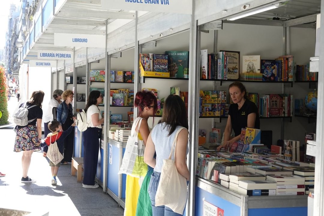 Imagen de archivo de una edición anterior de la Feria del Libro de Vigo.