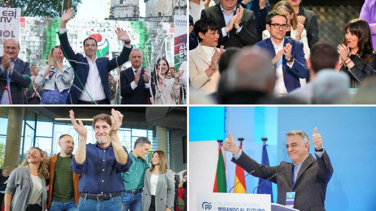Los principales candidatos a las elecciones vascas 2024.