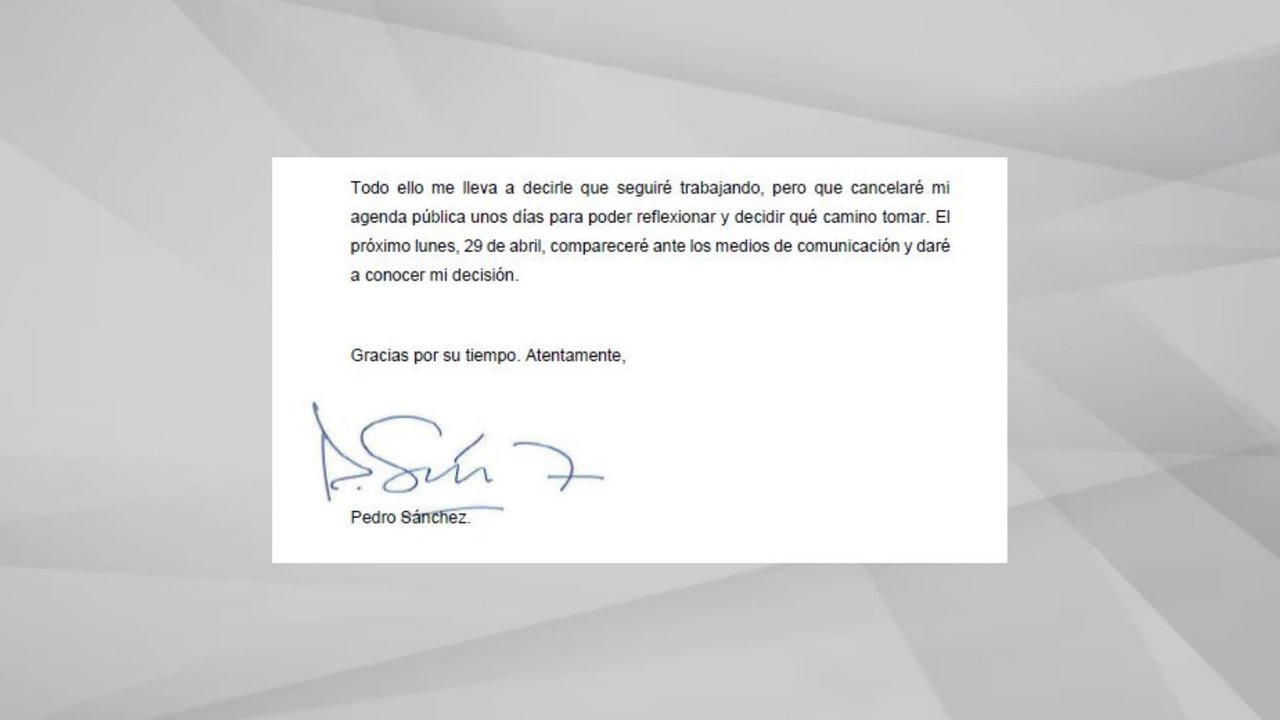 Carta abierta a la ciudadanía de Pedro Sánchez.