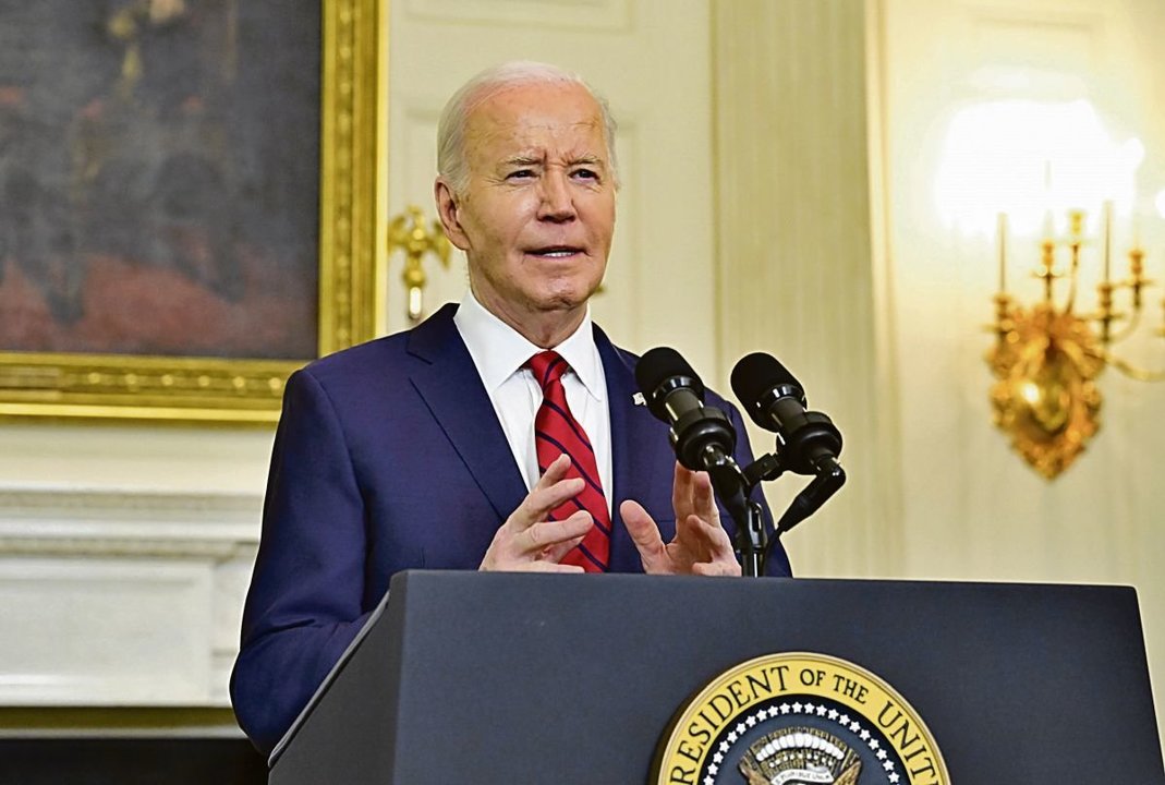 Joe Biden, presidente de EEUU, al anunciar ayer el envío de la ayuda a Ucrania.