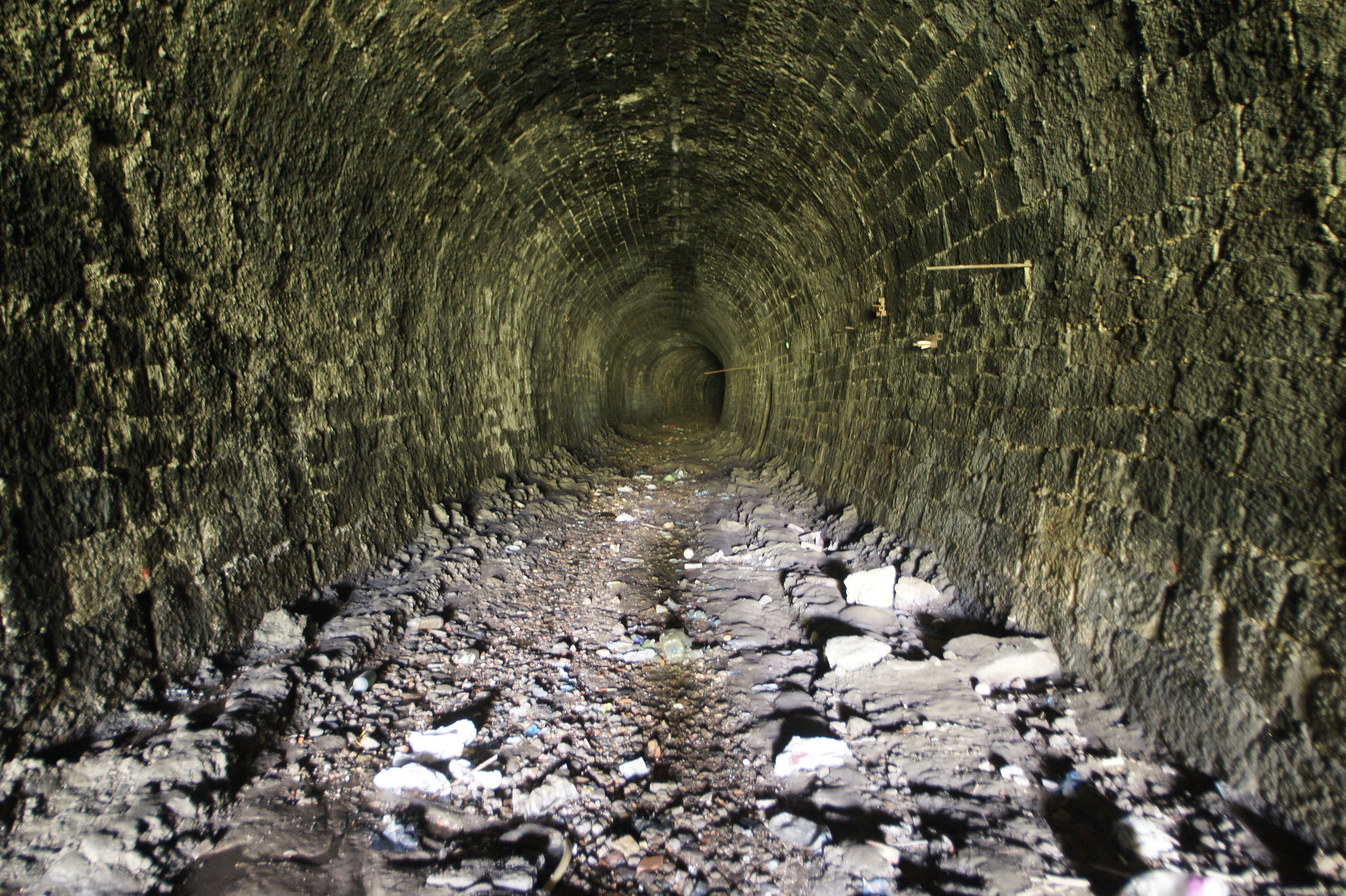 Interior del túnel de Alfonso XIII, que en su día fue utilizado por el ferrocarril.
