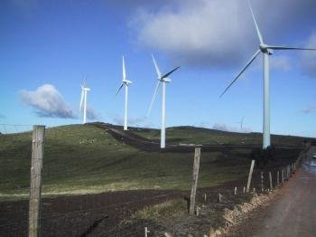 Uno de los parques eólicos instalados en Galicia.