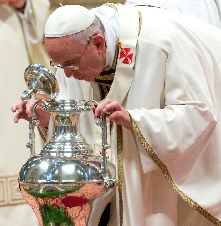 El papa Francisco durante la misa.